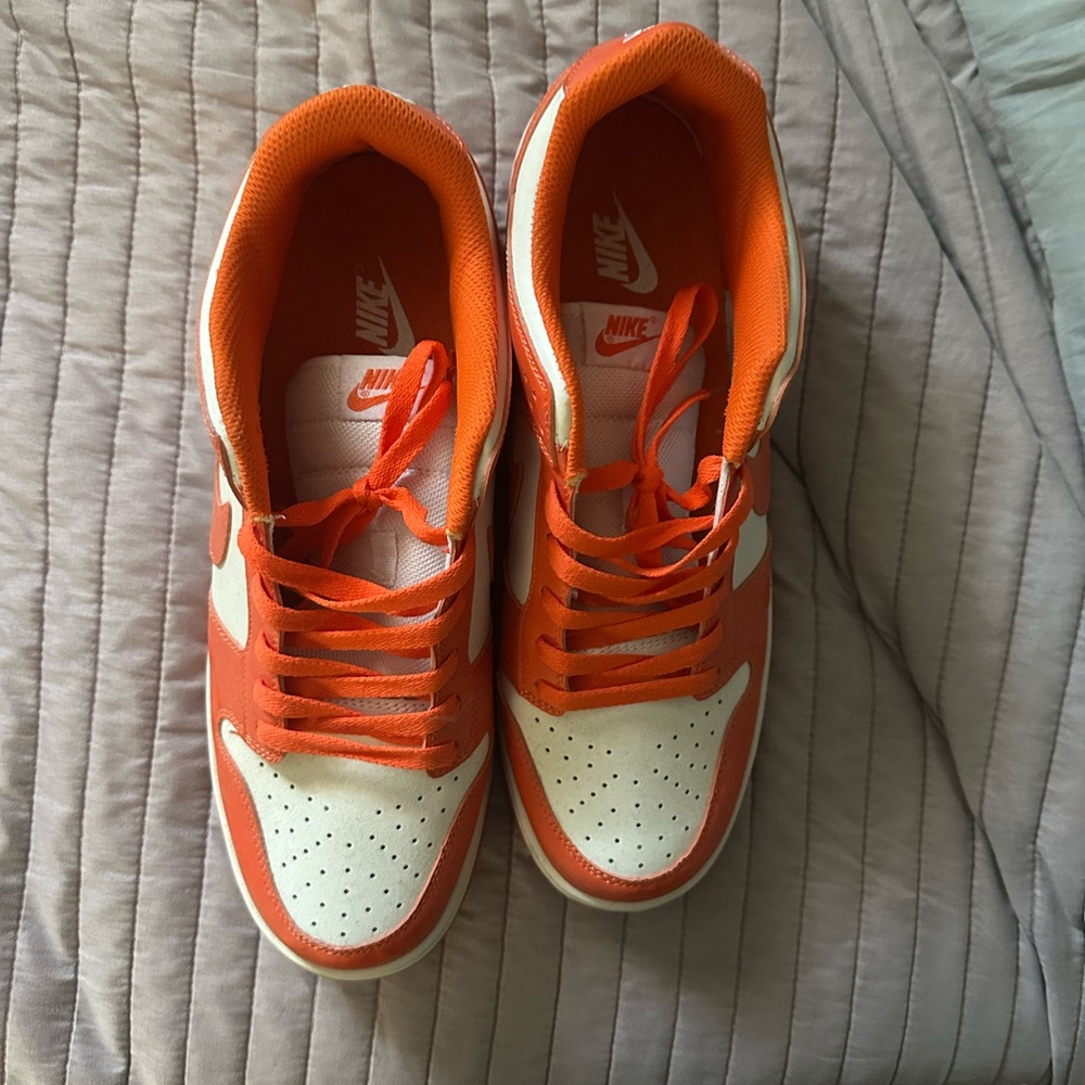 Nike Orange and White Dunks